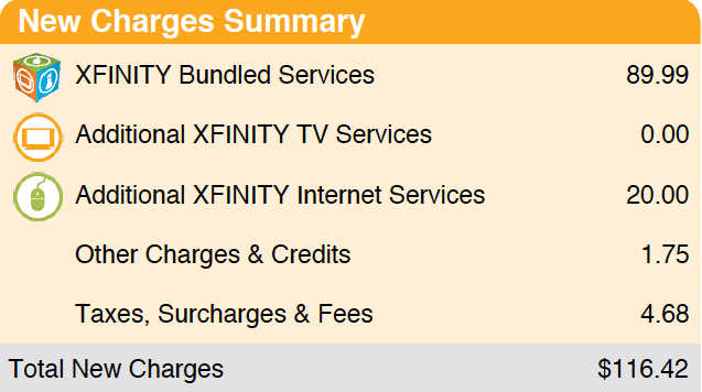 How do you view an Xfinity bill online?